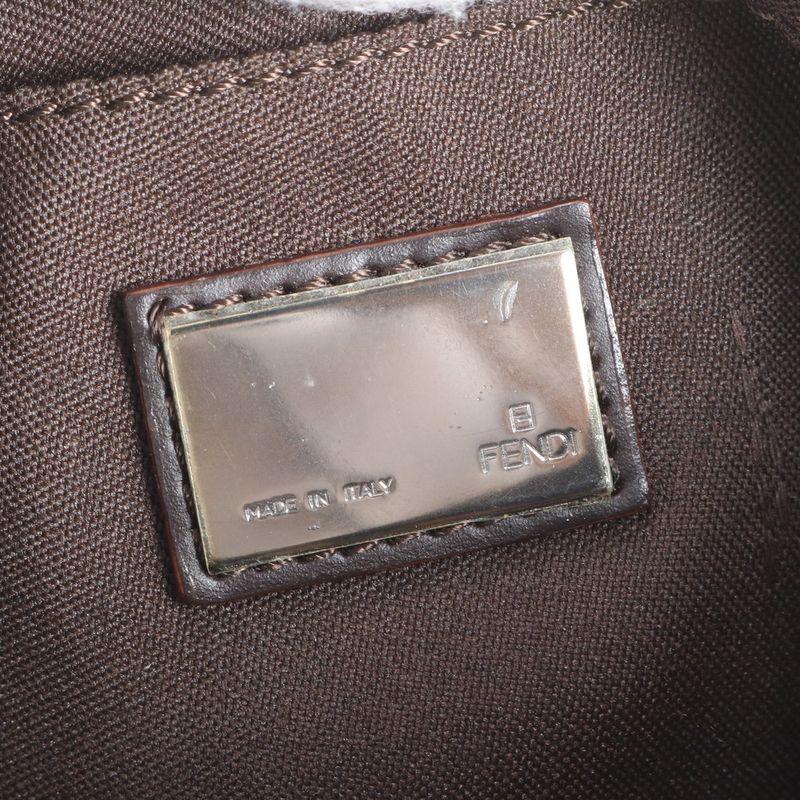 Fendi Zucca Mamma Bucket Baguette Leather Shoulder Bag Shoulder One Shoulder