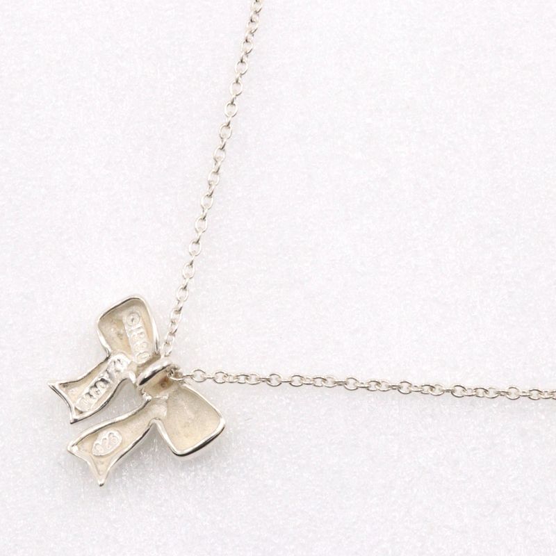 Tiffany & Co Ribbon Silver 925 Ladies 2.3g Necklace