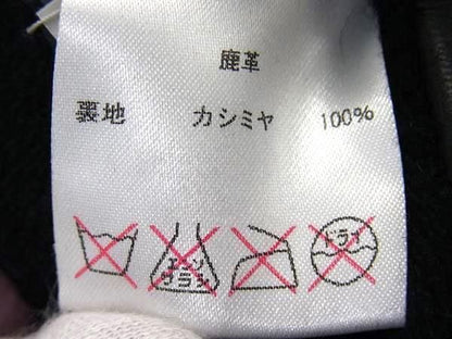 Gucci Leather Gloves Winter Gear Size 7 Women's Black Type Fm0214