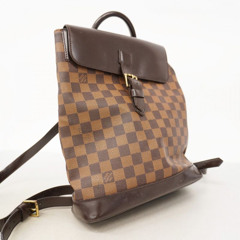 Louis Vuitton Backpack Daypack Damier Soho N51132 Ebene Womens