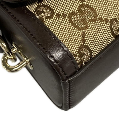 Gucci Shoulder Bag GG Pattern Sherry (web) 786027 Dark Brown Beige And Multi