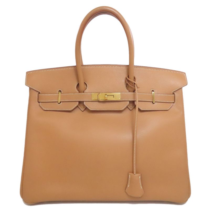 Hermes Birkin 35 Gold Hardware Handbag Courchevel Women
