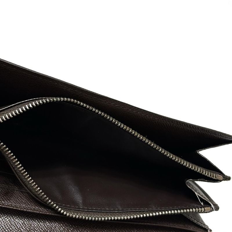 Louis Vuitton Damier Portefeuille Sarah NM2 N61734 Ebène Long Wallet