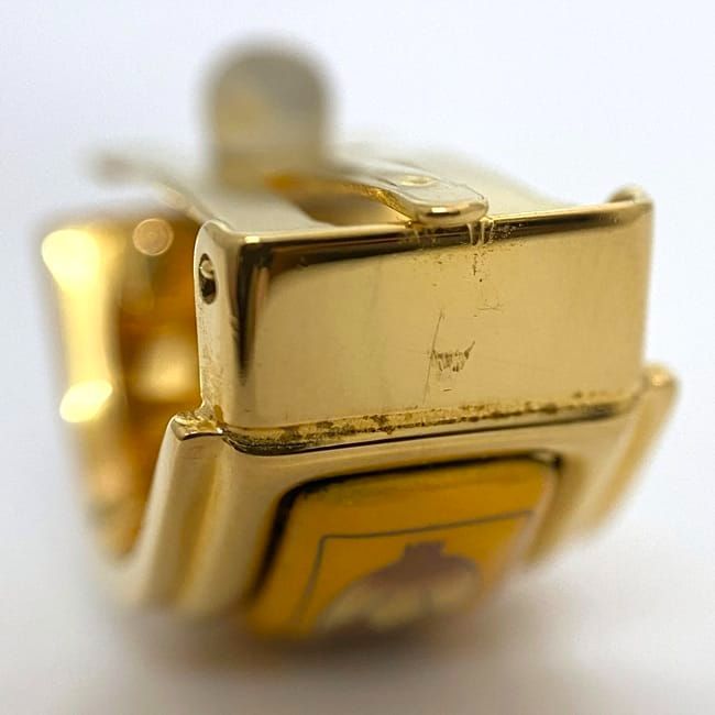Hermes Earrings Ec21464 Gold GP Cloisonne
