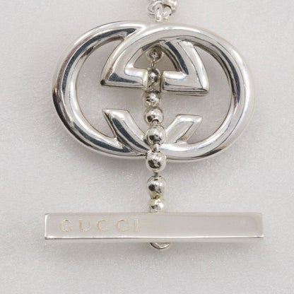 Gucci Interlocking G Ball Chain Silver 925 Red Unisex 20.8g Bracelet