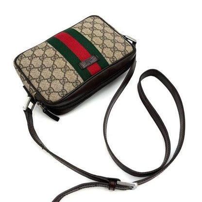 Gucci GG Supreme Sherry Ophidia Crossbody Web Canvas Messenger Bag