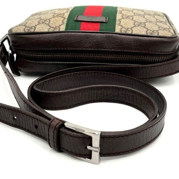 Gucci GG Supreme Sherry Ophidia Crossbody Web Canvas Messenger Bag