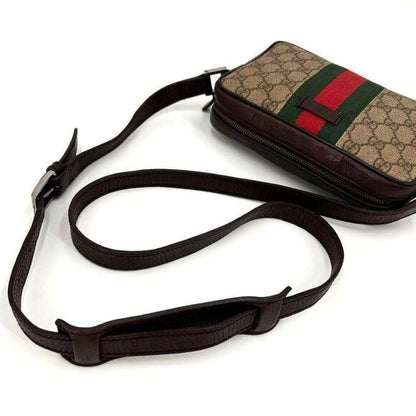 Gucci GG Supreme Sherry Ophidia Crossbody Web Canvas Messenger Bag