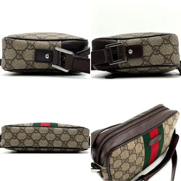 Gucci GG Supreme Sherry Ophidia Crossbody Web Canvas Messenger Bag