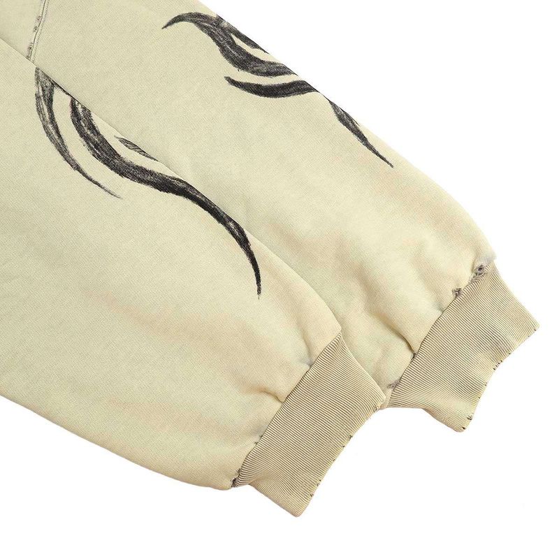 Balenciaga 24aw Y2k Zip-Up Hoodie Regular Fit Zip-Up Hoodie 803264 Trvg2 Beige M