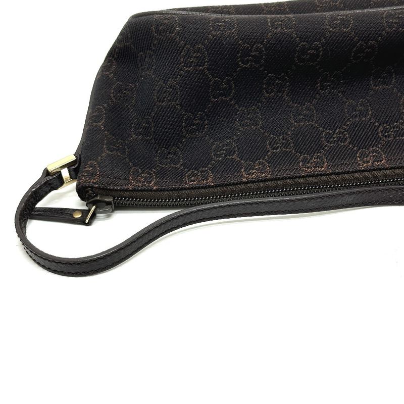 Gucci Accessory Pouch GG Pattern 257300 Canvas Brown