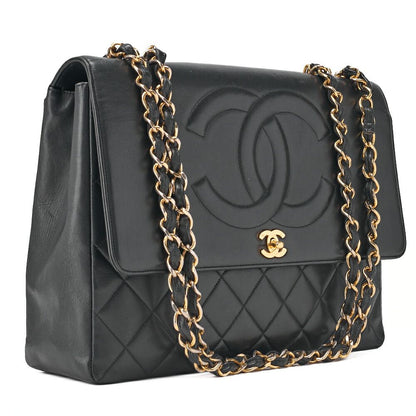 Chanel Shoulder Bag Decacoco Turnlock Matelasse Black Gold Hardware Brand [no