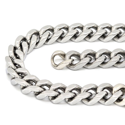 Fendi Baguette Necklace Chain Link Palladium Polished Metal 46cm (1811in) Long