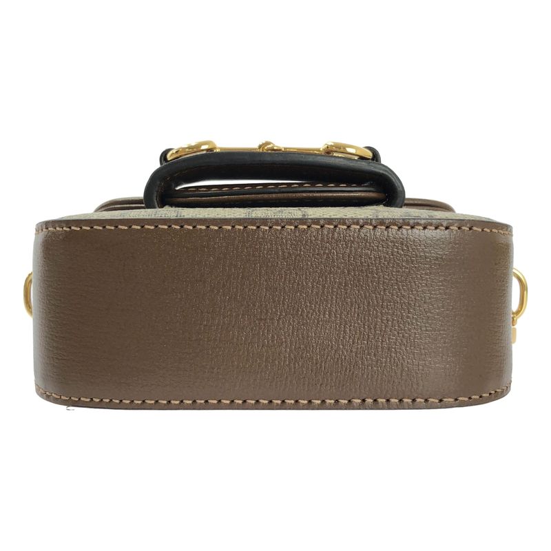Gucci Horsebit Shoulder Strap Wallet - Beige Brown - Women's