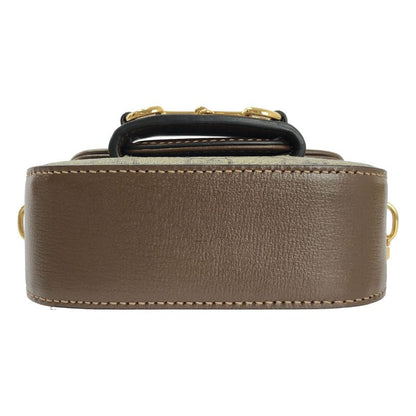 Gucci Horsebit Shoulder Strap Wallet - Beige Brown - Women's