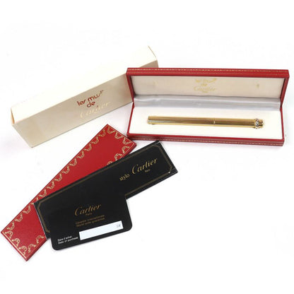 Cartier Vintage Trinity Ballpoint Pen With Cap Gold With Case Made In France