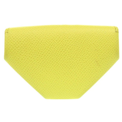 Hermes Le Van Cattle Coin Case Epson Lime Stamped Q Coin Purse 0448 Hermes