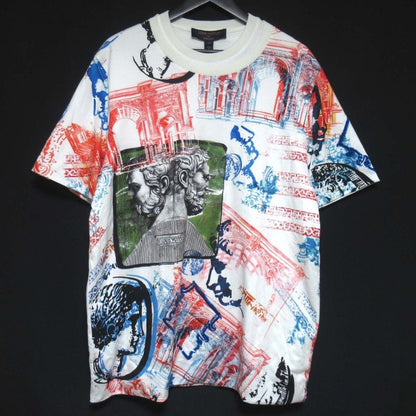 21aw Louis Vuitton Fornasetti Graphic Print Short Sleeve T-Shirt M Size White