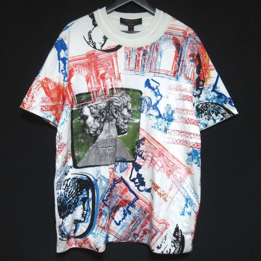 21aw Louis Vuitton Fornasetti Graphic Print Short Sleeve T-Shirt M Size White
