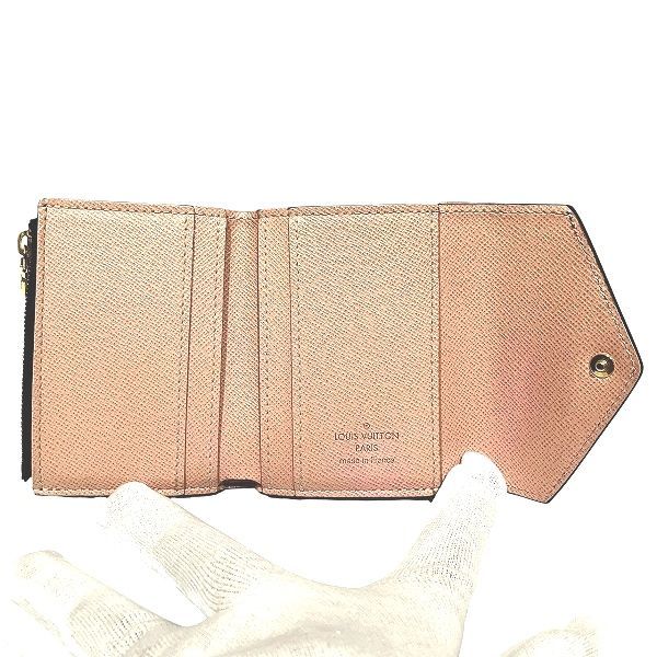 Louis Vuitton Monogram Portefeuille Zoe M62933 Rose Ballerine Trifold Wallet