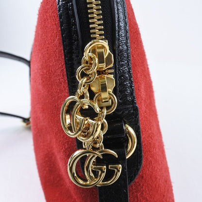 Gucci Ophidia 499621 Suede And Leather Hibisca Scuffed Unisex Shoulder Bag