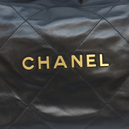 Chanel Black Ghardware Shiny Calf Chanel 22 Small Shoulder Bag Handbag Chain