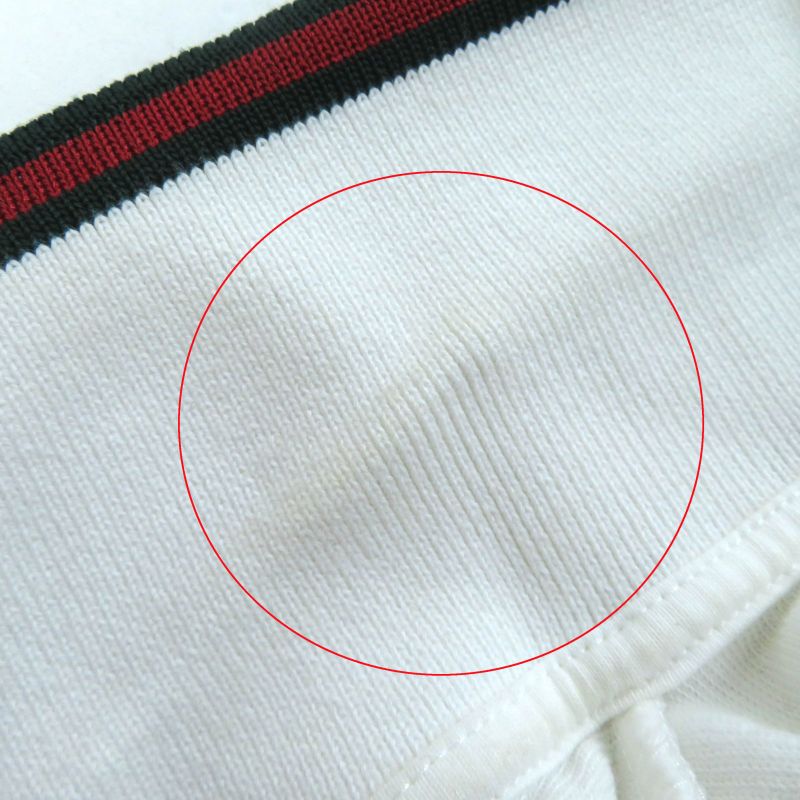 Gucci '20 599122 Web Stripe Interlocking G Pile Cotton Short Sleeve Polo Shirt