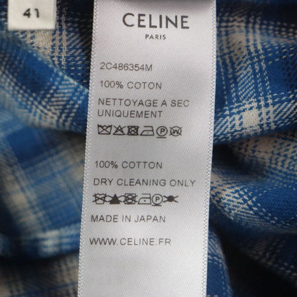 Celine 21SS 2c486354m Loose Shirt In Checked Cotton Loose Checked Cotton Long