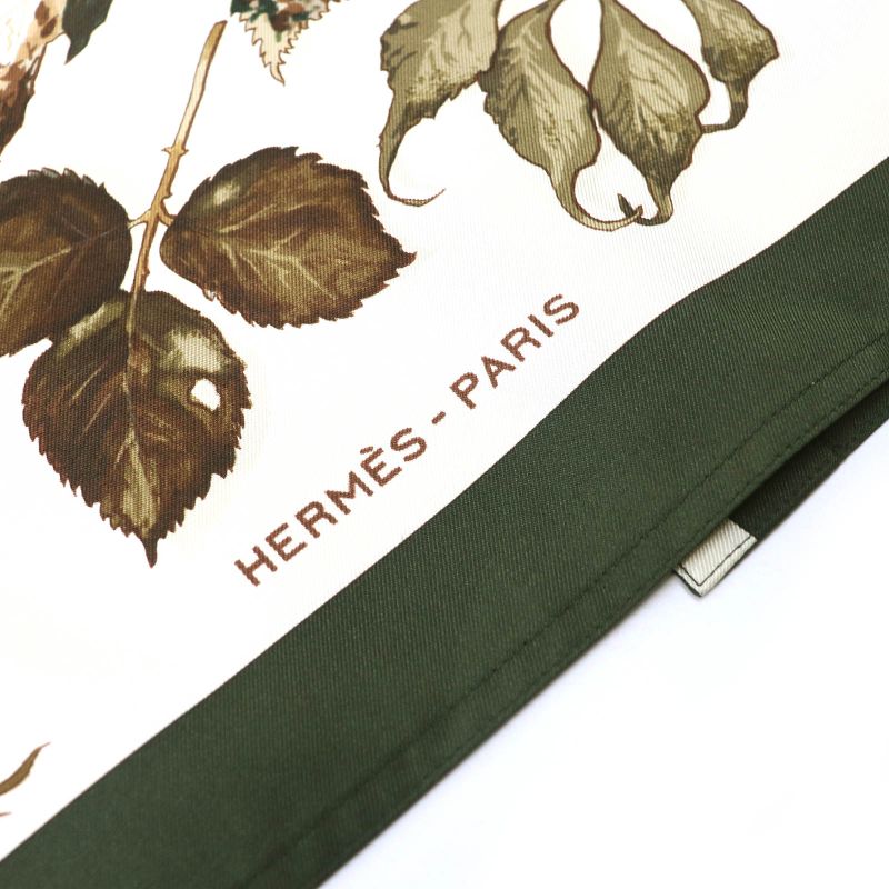 Hermes Vintage Tourbillon Swirls 100% Silk Margiela Period Fallen Leaves Long