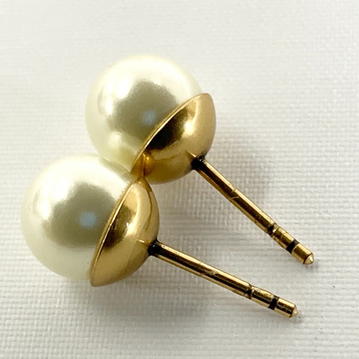 Christian Dior Tribal Earrings Pearl Gold