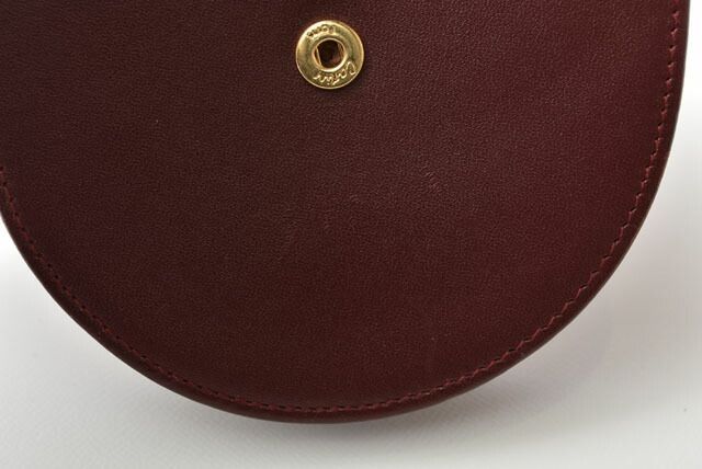 Cartier Coin Case Coin Purse Cartier Wallet Must Line Horseshoe Shape Bordeaux