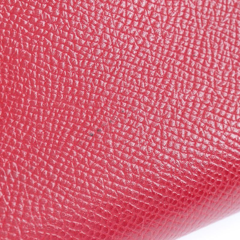 Hermes H Logo Vintage Vaux Epson Rouge Vif Red 0S Ladies Clutch Bag