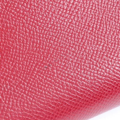 Hermes H Logo Vintage Vaux Epson Rouge Vif Red 0S Ladies Clutch Bag