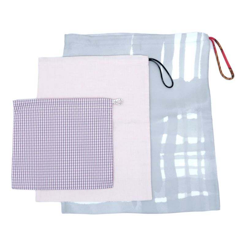 Hermes Petit H Petit Ash Drawstring Purse 3 Types Set Pouch Accessory