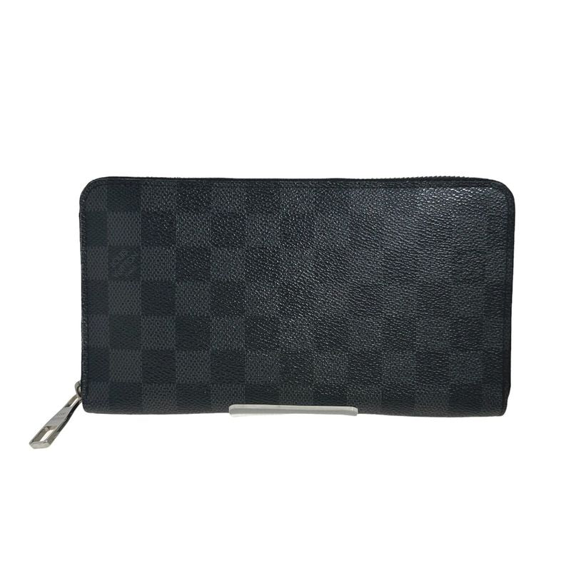 Louis Vuitton N63077 Damier Graphite Round Zipper Zippy Organizer Long Wallet