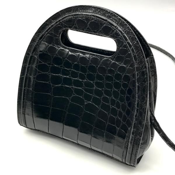 Gucci Croco Logo 2-Way Mini Shoulder Bag Black