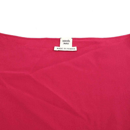 Hermes 19ss Asymmetrical Silk Top 96-7602 Pink 34