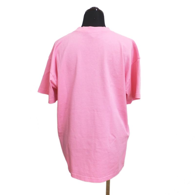 Balenciaga T-shirt Pink Short Sleeve Crew Neck Notation Size XXS