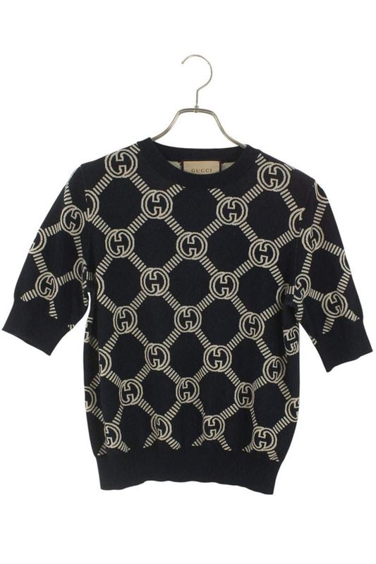 Gucci 692702 Xkcb2 GG Wool Jacquard Reversible Knit Women