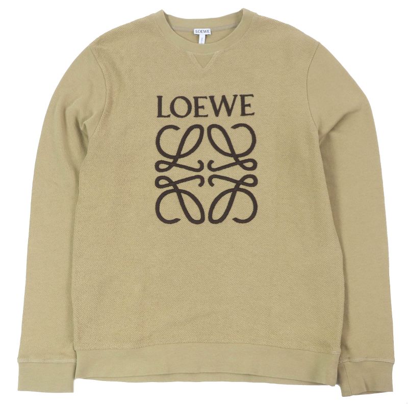 LOEWE S6199800cr Cotton Anagram Embroidery Embroidered Sweatshirt Beige M