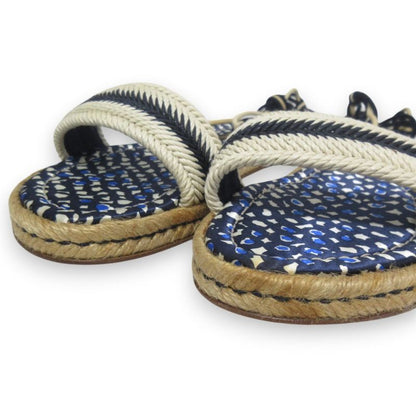 Good Louis Vuitton Shoe Lace Strap Jute Flat Sandals 37 Approx 23.5cm (9.25in)