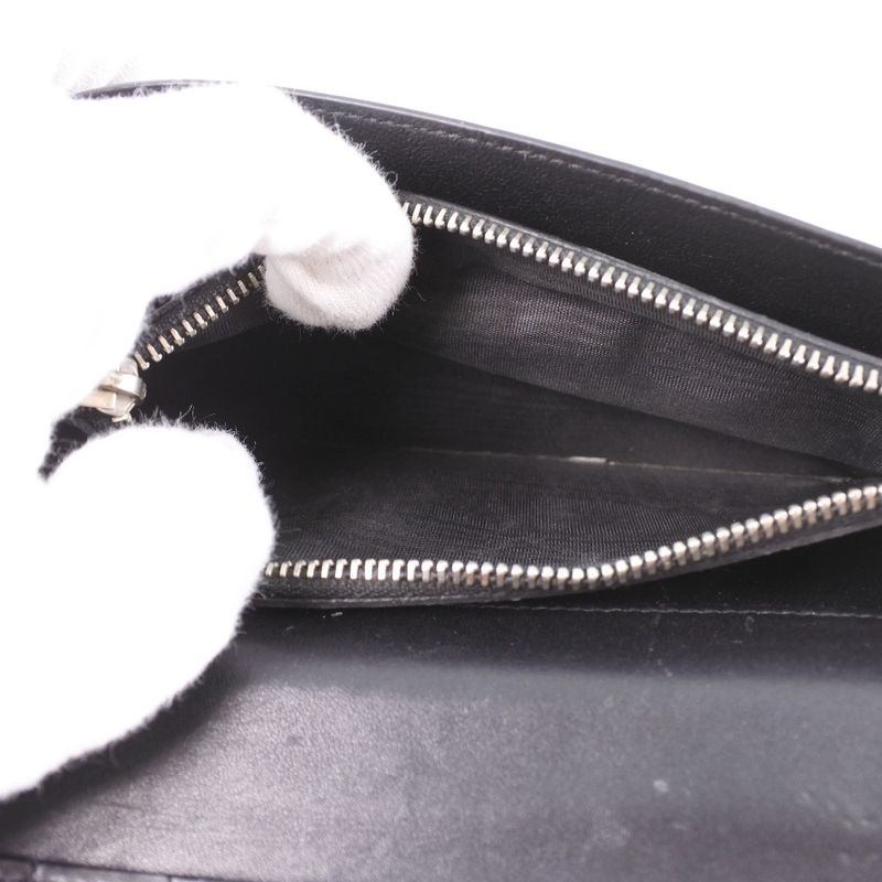 Saint Laurent Paris Round Zipper Shape Push 328558 Cs33e Calf Black Men's Long