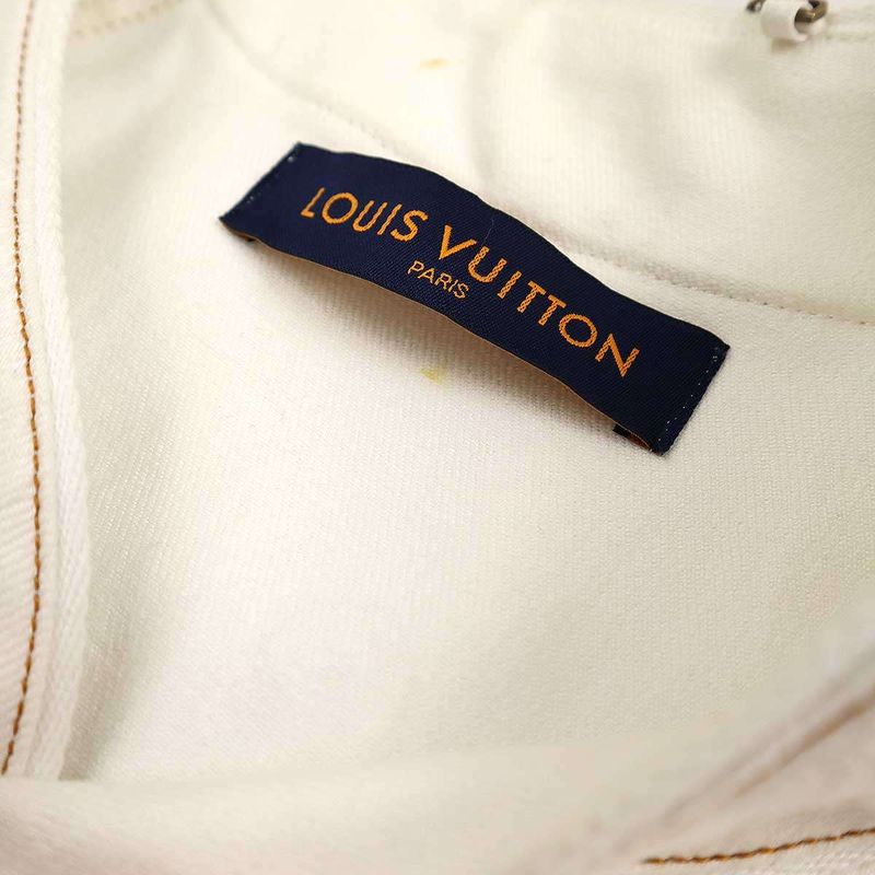 Louis Vuitton 22ss Monogram Embossed Baseball Shirt E53 Hms45w White S