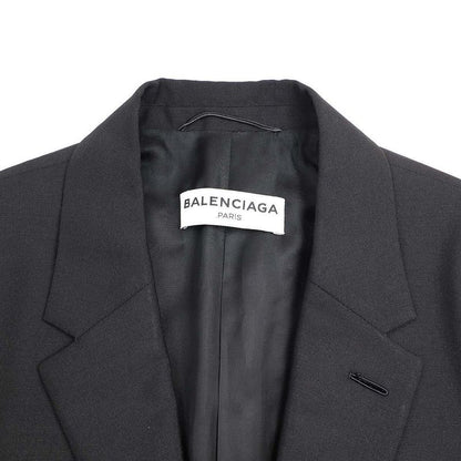 Balenciaga Wool Mohair Set-Up Suit 390206 Black 44