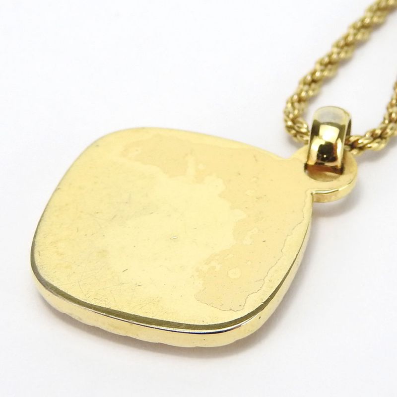 Christian Dior Necklace Metal Gold Silver Plated Accessories Logo Ladies Women