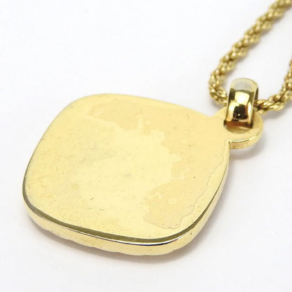 Christian Dior Necklace Metal Gold Silver Plated Accessories Logo Ladies Women