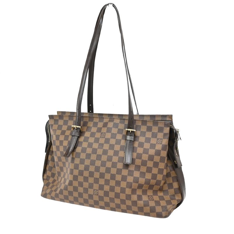 Louis Vuitton Shoulder Tote Bag Chelsea Damier Ebène N51119 16kb048