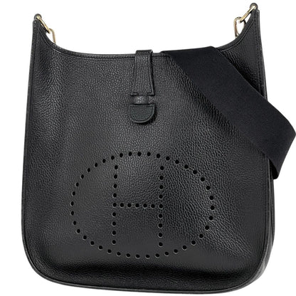 Hermes Evelyne 1 Shoulder Bag Ardennes Black