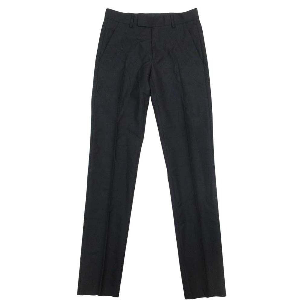 Dior Homme Wool Mohair Trousers Pants Pleated No Tuck 44 Black