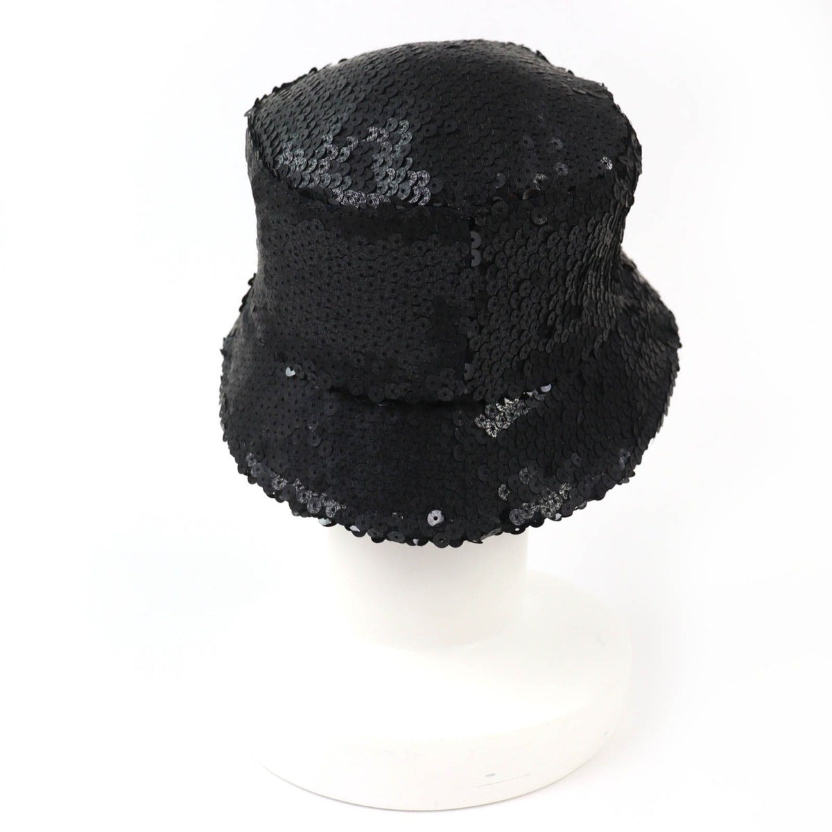 Chanel 23C CC Logo Sequin Design Bucket Hat Black M — view 4